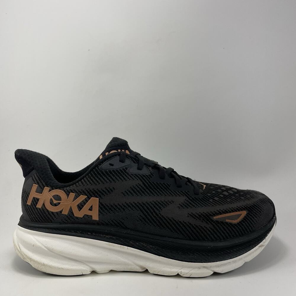 Hoka One One Clifton 9 Running Shoes Womens Shoes 11 B Black / Rose Athletic